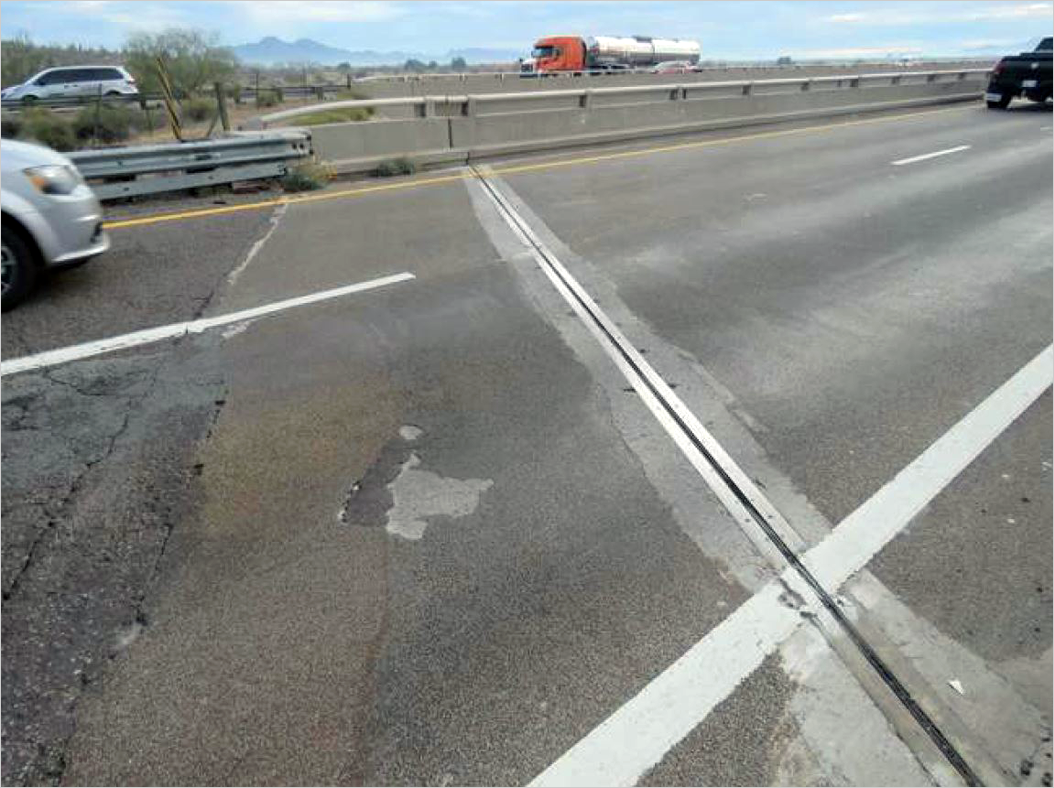 A photo of the current bridge conditions.